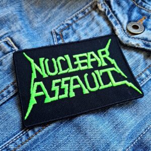 Nuclear Assault | American Thrash Metal Band | Combat Records | John Connelly | Embroidered Patch Badge Applique Iron on | Trendy | DIY | Decorative | Collectible