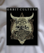 Limited Edition Orbit Culture-Inspired Patch – Horned Skull & Geometric Gears Design (13cm x 10.7cm)