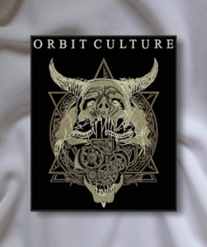 Limited Edition Orbit Culture-Inspired Patch – Horned Skull & Geometric Gears Design (13cm x 10.7cm)