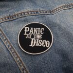 Panic! At The Disco Round Patch (White on Black) – Iron-On