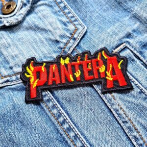 Pantera Flame Logo Patch Iron-On