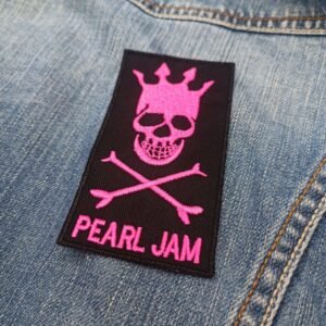 Pearl Jam Crown Skull Patch – Pink Version – Iron-On