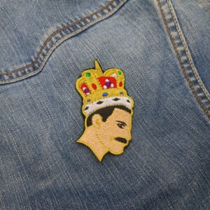 Freddie Mercury Crown Portrait Patch – Iron-On