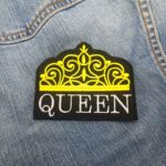Queen Crown Emblem Embroidered Patch – Iron-On