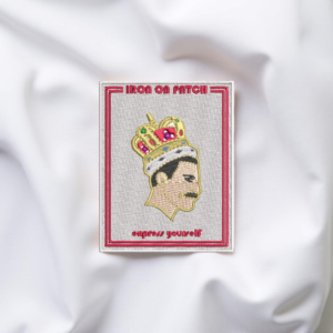 Freddie Mercury Crown Portrait Patch – Iron-On