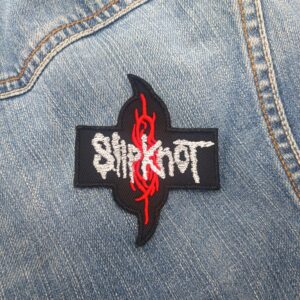 Slipknot Tribal Logo Cross Patch Iron-On