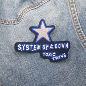 System of a Down Toxic Twins Blue Star Patch Iron-On