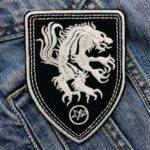 Satanic Warmaster White Lion Crest Patch – Iron-On