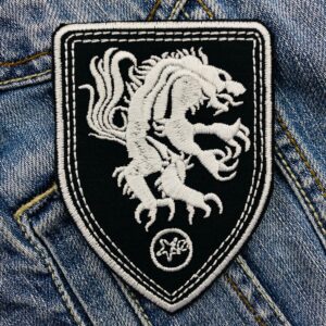 Satanic Warmaster White Lion Crest Patch – Iron-On