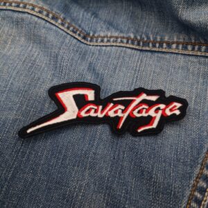 Savatage Band Logo red and white Patch – Iron-On