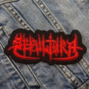 Sepultura Red Death Metal Logo Patch Iron-On