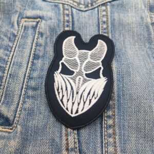 Slaughter to Prevail Demon Mask Logo Patch (Black/White) Iron-On