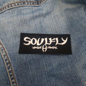 Soulfly Logo Black and White Patch – Iron-On