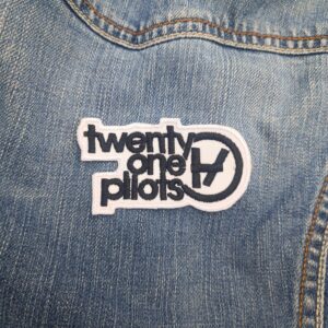 Twenty One Pilots White Logo Patch Iron-On