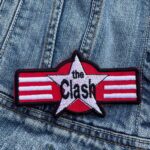 The Clash Red & White Star Stripes Logo Patch – Iron-On