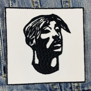 2pac | Tupac Shakur | Rapper | Rap Music | West Coast | Thug Life | Embroidered Patch Badge Applique Iron on | Trendy | DIY | Decorative | Collectible