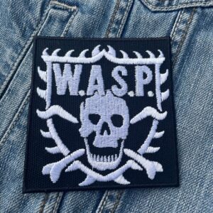 W.A.S.P. | WASP | American Heavy Metal Band | Glam Metal | Shock Rock | Embroidered Patch Badge Applique Iron on | Trendy | DIY | Decorative | Collectible