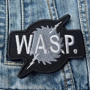 W.A.S.P. | WASP | American Heavy Metal Band | Glam Metal | Shock Rock | Embroidered Patch Badge Applique Iron on | Trendy | DIY | Decorative | Collectible