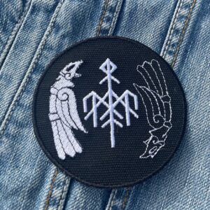 Wardruna Runes & Norse Beasts Circle Patch – Iron-On