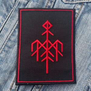 Wardruna Red Rune Logo Patch – Iron-On