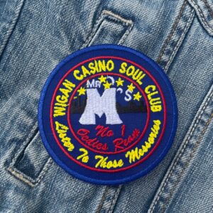 Wigan Casino | Northern Soul Music | Embroidered Patch Badge Applique Iron on | Trendy | DIY | Decorative | Collectible