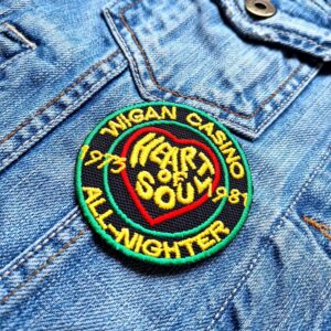 Wigan Casino | Northern Soul Music | Embroidered Patch Badge Applique Iron on | Trendy | DIY | Decorative | Collectible