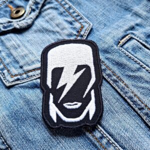 David Bowie | British Rock | Rebel | Ziggy Stardust | Space Oddity | Glam Rock | Iconic | Embroidered Patch Badge Applique Iron on | Trendy | DIY | Decorative | Collectible