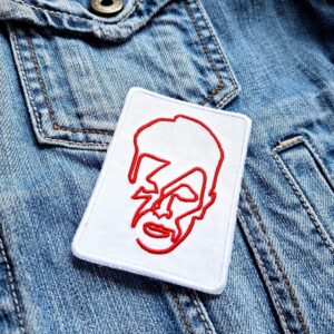 David Bowie | British Rock | Rebel | Ziggy Stardust | Space Oddity | Glam Rock | Iconic | Embroidered Patch Badge Applique Iron on | Trendy | DIY | Decorative | Collectible