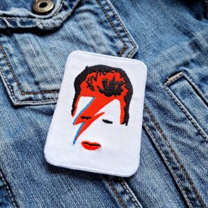 David Bowie | British Rock | Rebel | Ziggy Stardust | Space Oddity | Glam Rock | Iconic | Embroidered Patch Badge Applique Iron on | Trendy | DIY | Decorative | Collectible