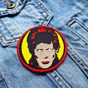 David Bowie | British Rock | Rebel | Ziggy Stardust | Space Oddity | Glam Rock | Iconic | Embroidered Patch Badge Applique Iron on | Trendy | DIY | Decorative | Collectible