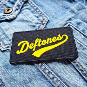 Deftones Classic Script Rectangular Patch Iron-On