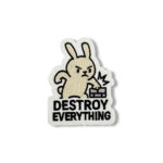 Destroy Everything Patch – 3" Embroidered Hook & Loop Bunny Morale Patch