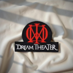 Dream Theater Majesty Symbol Logo Patch – Red & White Embroidery on Black Twill – Iron-On