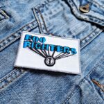 Foo Fighters Ray Gun Logo Patch – White/Blue Iron-On