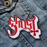 Ghost Band Logo Patch with Inverted Cross – Iron-On