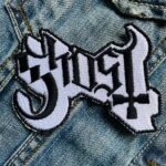 Ghost Black & White Logo Patch – Iron-On