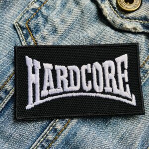 Hardcore | Aggressive | Intense | Minor Threat | Bad Brains | Embroidered Patch Badge Applique Iron on | Trendy | DIY | Decorative | Collectible
