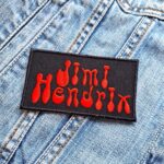 Jimi Hendrix Retro Red Letter Patch – Iron-On