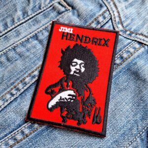 Jimi Hendrix Red Guitar Patch – Iron-On