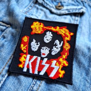 KISS | American Rock Band | Gene Simmons | Glam Rock | Rock And Roll | Embroidered Patch Badge Applique Iron on | Trendy | DIY | Decorative | Collectible