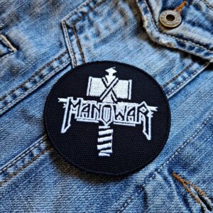 Manowar Hammer Logo Round Patch Iron-On
