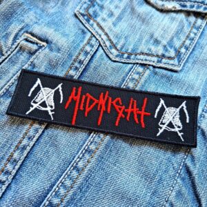 Midnight | Rising Scum | Speed Metal | Punk And Black Metal | Motörhead | Venom | Early Discharge And Early Bathory | Embroidered Patch Badge Applique Iron on | Trendy | DIY | Decorative | Collectible