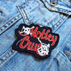 Motley Crue | American Heavy Metal Band | Bassist Nikki Sixx | Tommy Lee | Embroidered Patch Badge Applique Iron on | Trendy | DIY | Decorative | Collectible