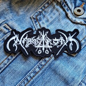 Nargaroth White Embroidered Logo Patch Iron-On