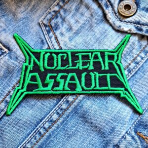 Nuclear Assault | American Thrash Metal Band | Combat Records | John Connelly | Embroidered Patch Badge Applique Iron on | Trendy | DIY | Decorative | Collectible