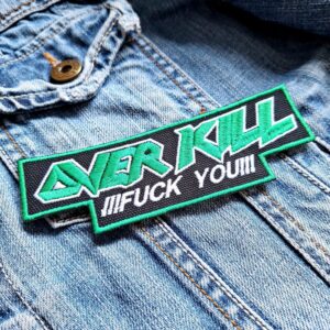 Overkill | American Thrash Metal Band | Feel The Fire | Embroidered Patch Badge Applique Iron on | Trendy | DIY | Decorative | Collectible