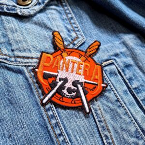 Pantera Skull Orange Daggers Patch Iron-On