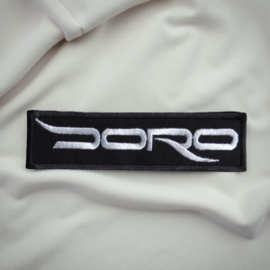Doro Logo Embroidered Patch – Rock Band Iron-On Badge for Jackets & Backpacks