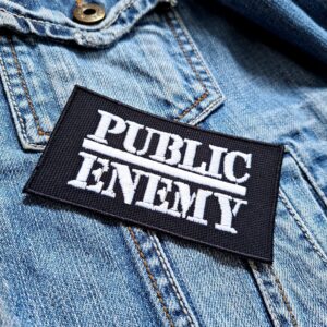 Public Enemy | American Hip Hop Group | Chuck D | Flavor Flav | Embroidered Patch Badge Applique Iron on | Trendy | DIY | Decorative | Collectible