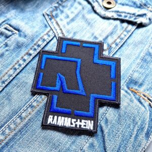 Rammstein Blue Cross Logo Patch Iron-On
